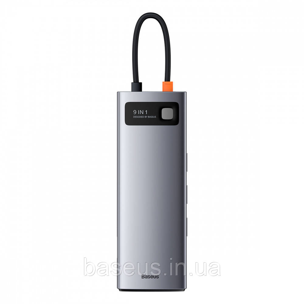 USB-Хаб Baseus Metal Gleam Series 9-in-1 Type-C (3xUSB3.0 + 4KHD+ TF + SD + Type-C PD + VGA + RJ45)
