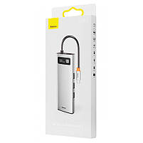 USB-Хаб Baseus Metal Gleam Series 9-in-1 Type-C (3xUSB3.0 + 4KHD+ TF + SD + Type-C PD + VGA + RJ45), фото 4