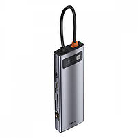 USB-Хаб Baseus Metal Gleam Series 9-in-1 Type-C (3xUSB3.0 + 4KHD+ TF + SD + Type-C PD + VGA + RJ45), фото 9
