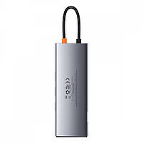 USB-Хаб Baseus Metal Gleam Series 9-in-1 Type-C (3xUSB3.0 + 4KHD+ TF + SD + Type-C PD + VGA + RJ45), фото 10