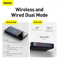 Зовнішній аккумулятор, павербанк з бездротовою зарядкою Baseus Magnetic Wireless 10000mAh, 20W, Blue, фото 3