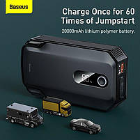 Портативний пусковий пристрій Baseus Super Energy Max Car Jump Starter 20000mAh Black, фото 4