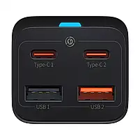 Зарядний пристрій Baseus GaN3 Pro GaN 2 x USB Type C 2 x USB 65 W PD з кабелем Black, фото 6