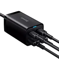 Зарядний пристрій Baseus GaN3 Pro GaN 2 x USB Type C 2 x USB 65 W PD з кабелем Black, фото 5
