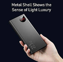 Павербанк Baseus Metal Adaman Display 10000 mah 22.5 w з LED діслпеєм, фото 7
