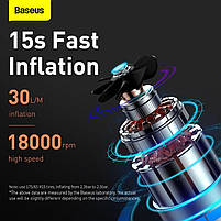 Автомобільний насос, компресор Baseus Super mini inflator Pump Black, фото 6