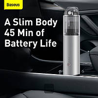 Потужний Портативний Пилосос Baseus A3 Car Vacuum Cleaner (15000pa) silver, фото 7