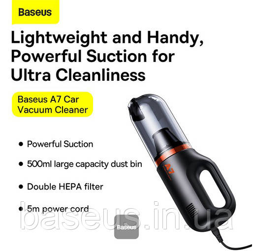 Потужний Портативний Пилосос Baseus A7 Car Vacuum Cleaner