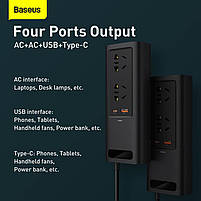 Автомобільний перетворювач напруги BASEUS In-car Inverter 150W 220V, 1USB/1Type-C, 0.4m, фото 5