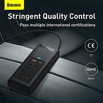 Автомобільний перетворювач напруги BASEUS In-car Inverter 150W 220V, 1USB/1Type-C, 0.4m, фото 7