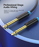Аудіокабель Vention 6,5 мм папа папа HiFi позолочений для гітари / підсилювача / мікрофона 0,5 м чорний | BAABD, фото 10