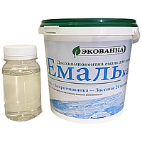 Эмаль для реставрации ванн ЭкоЭмалька 1000г Белый глянец (ЭкоВанна)