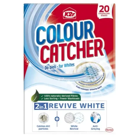 Абсорбують серветки для прання білих речей K2r Colour Catcher White 20 шт
