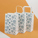 Пакети для новорічних подарунків з ручками 150*90*240 Пакет подарунковий Зимовий Різдвяні подарункові пакети, фото 3