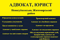 Адвокат, юрист в Новогуйвинском, Житомирский район