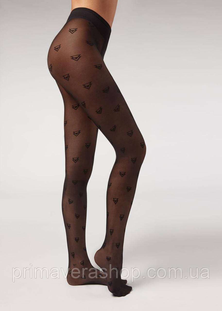 Calzedonia Жіночі колготи з візерунком С/М 1753 чорні