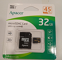 Карта памяти Apacer microSDHC UHS-I 32GB сlass10+SD адаптер (AP32GMCSH10U1-R)