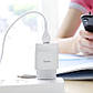 Зарядний пристрій Hoco 2USB + кабель Lightning C73A White, фото 10