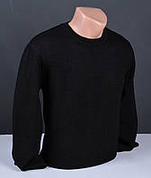 Мужской джемпер большого размера | Мужской свитер Vip Stendo чёрный Турция 9111 Б