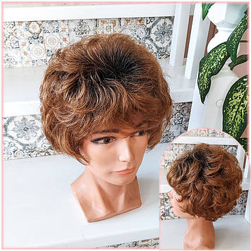 Перука кучерява пишна з канекалону "П'ЄХА" мідний омбре FLORA- YS4/27