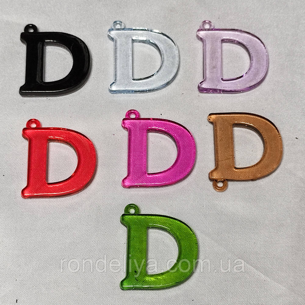 Намистини акрил прозорі "D" 43 мм Асорті 50 г ~ 8 шт, фото 1