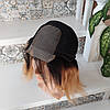 Перука з натурального волосся з моновставкою ручної роботи медовий омбре MARTA-Т1В/27, фото 9