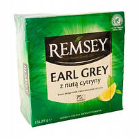 Черный Чай Remsey Earl Grey со вкусом лимона и бергамота 75 пакетиков