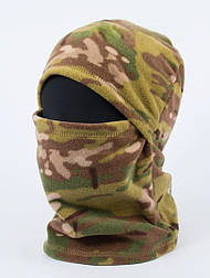 Флісова тепла балаклава в кольорі койот та мультікам