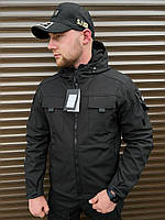 Тактическая куртка черная WindStopper Soft Shell