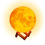 Оригінальний світильник-нічник у формі кулі UFT Magic 3D Moon Light Lamp, фото 5