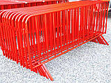 Огорожі дорожні металеві бар'єрного типу 2,5 м тр 32мм порошкове покриття червоний, фото 2