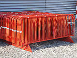 Огорожі дорожні металеві бар'єрного типу 2,5 м тр 32мм порошкове покриття червоний, фото 10