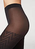 Calzedonia Жіночі колготи з візерунком  М/Л  4952 чорні, фото 3