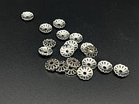 Металеві намистини для створення прикрас Обіймач колір срібло 11 мм Товари для рукоділля