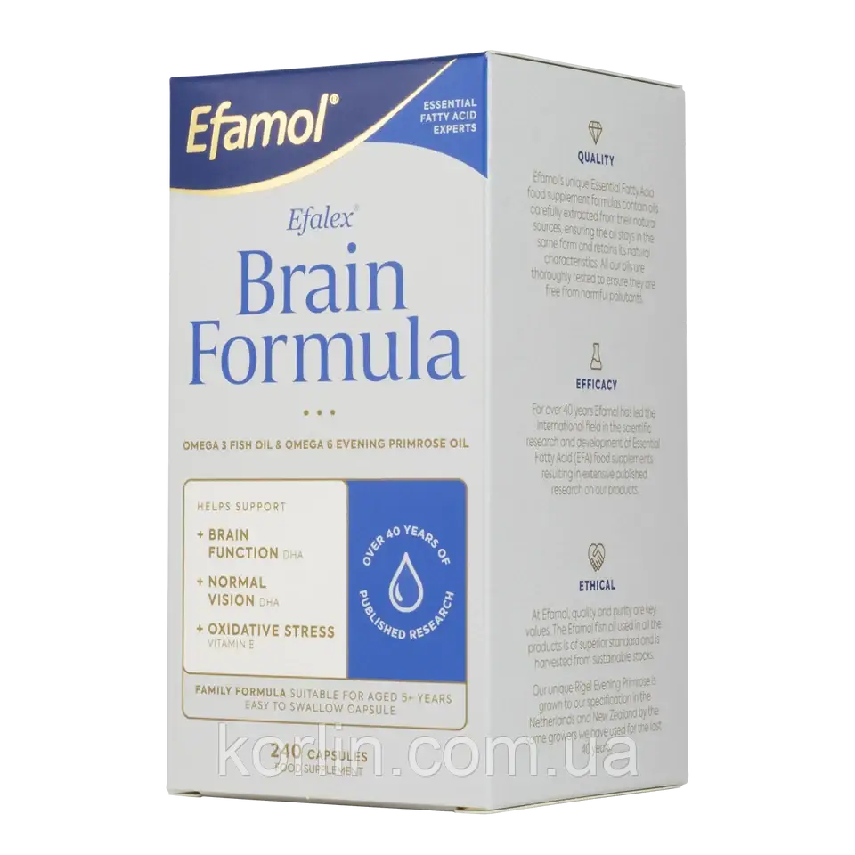 Efamol Efalex Brain Formula Ефалекс Ефомол 60 капсул Великобританія, фото 1