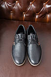 Чоловічі Шкіряні Туфлі Emirro 342 F Чорні 40,41,42 розмір!!, фото 2