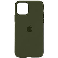 Силиконовый чехол с микрофиброй внутри iPhone 11 Pro Silicon Case цвет #48 Dark Olive