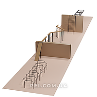 Полоса препятствий (военно-спортивный комплекс, уличная спортивная площадка) RX7056