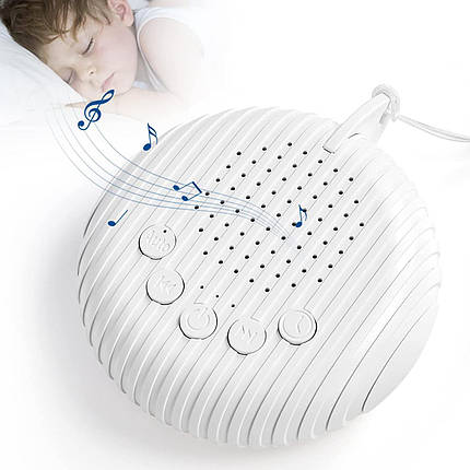 Генератор білого шуму для сну навісний для новонароджених дітей та дорослих Ealysun EM-022 10 мелодій білий, фото 2