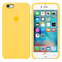 Чехол Silicone Case Original iPhone 6, 6S №55 (Light yellow) (N50)