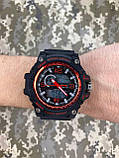 Цифровий наручний годинник з подвійним часом Skmei 1283 Black-Red, фото 8