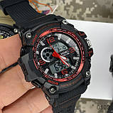 Цифровий наручний годинник з подвійним часом Skmei 1283 Black-Red, фото 10