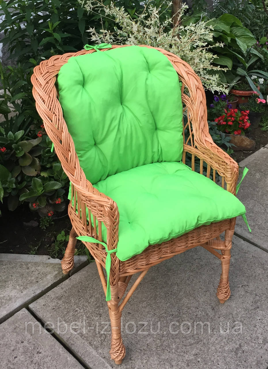 Кресло "Х. №1" с салатовой подушкой - фото 1 - id-p498757751