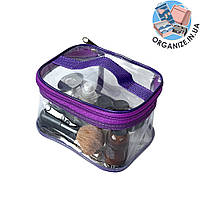 Силіконова прямокутна косметичка М ORGANIZE (фіолетовий)