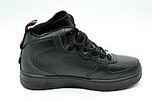 Зимові кросівки Nike Air Force чорні унісекс (Найк Аір Форс), фото 3