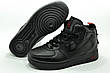 Зимові кросівки Nike Air Force чорні унісекс (Найк Аір Форс), фото 2