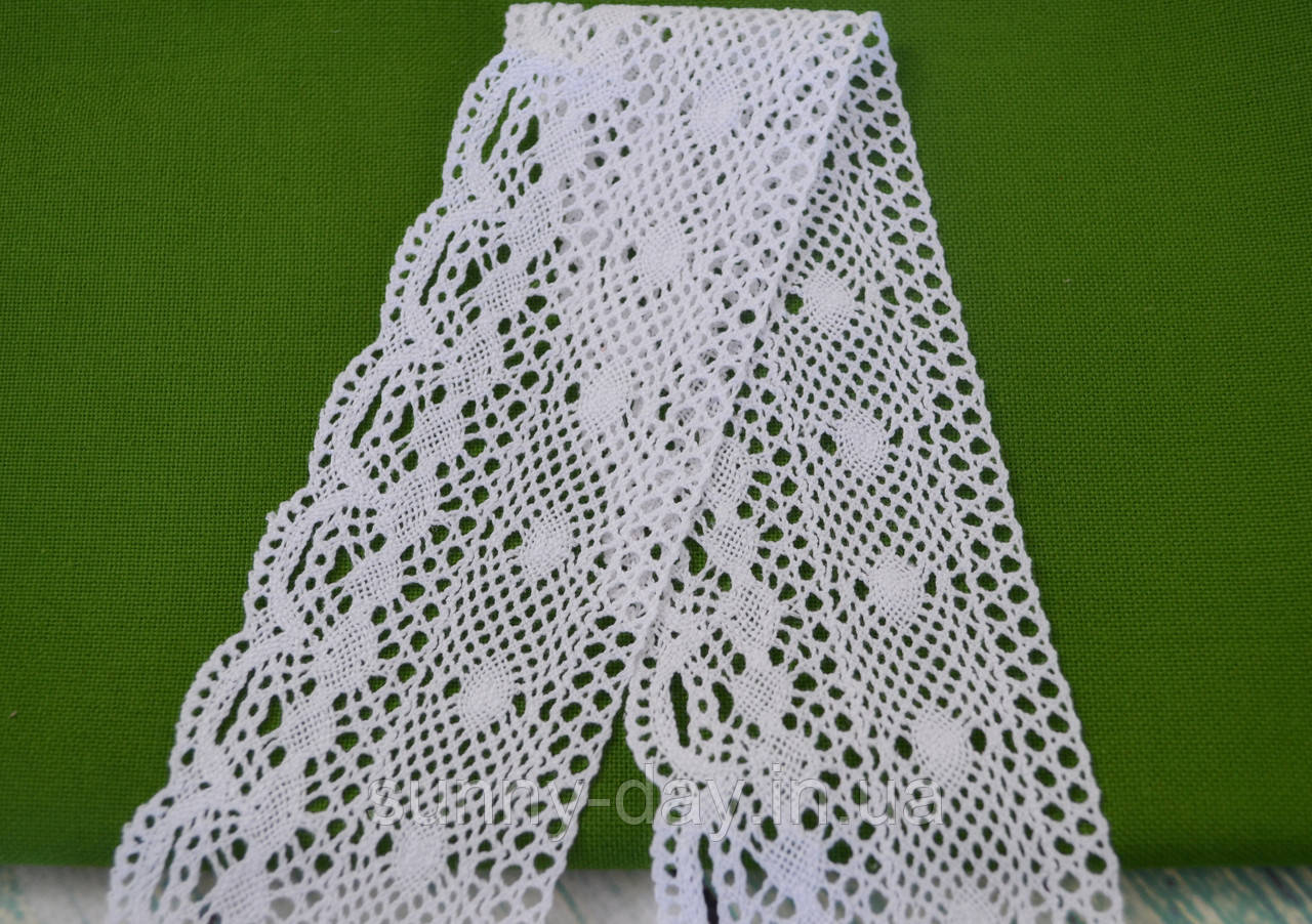 Мереживо колір білий ширина 60мм, фото 1
