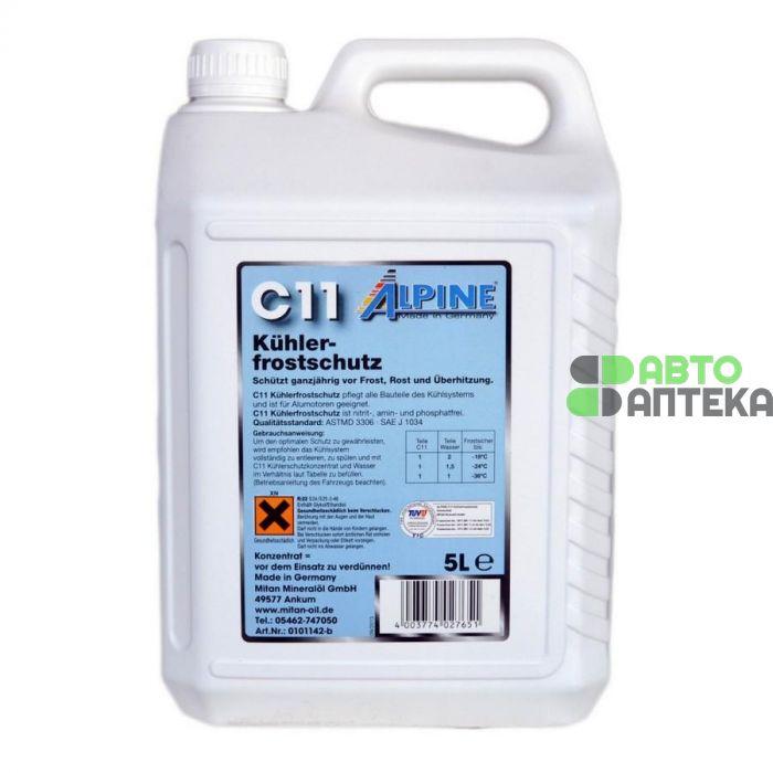 Антифриз Alpine C11 Kuhlerfrostschutz концентрат -80°C синий 5л, цена ...