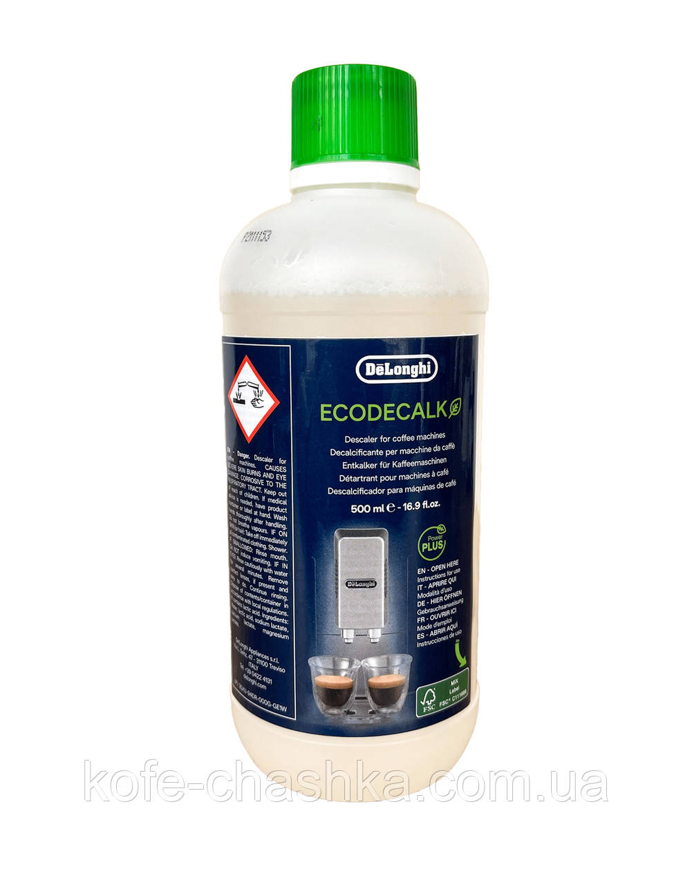 Жидкость для удаления накипи DeLonghi EcoDecalk (500 мл) (Средство от накипи delonghi) DLSC500/SER 3018 - фото 3 - id-p38160296