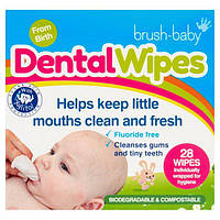 Салфетки с ксилитом Dental Wipes Brush-baby от 0 от 16 месяцев 28 шт.